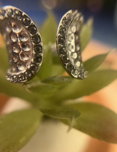 ✨ UShine.gr: Ατσάλινο Δαχτυλίδι Double Leaf με Κρύσταλλα (Ασημί) No 1321