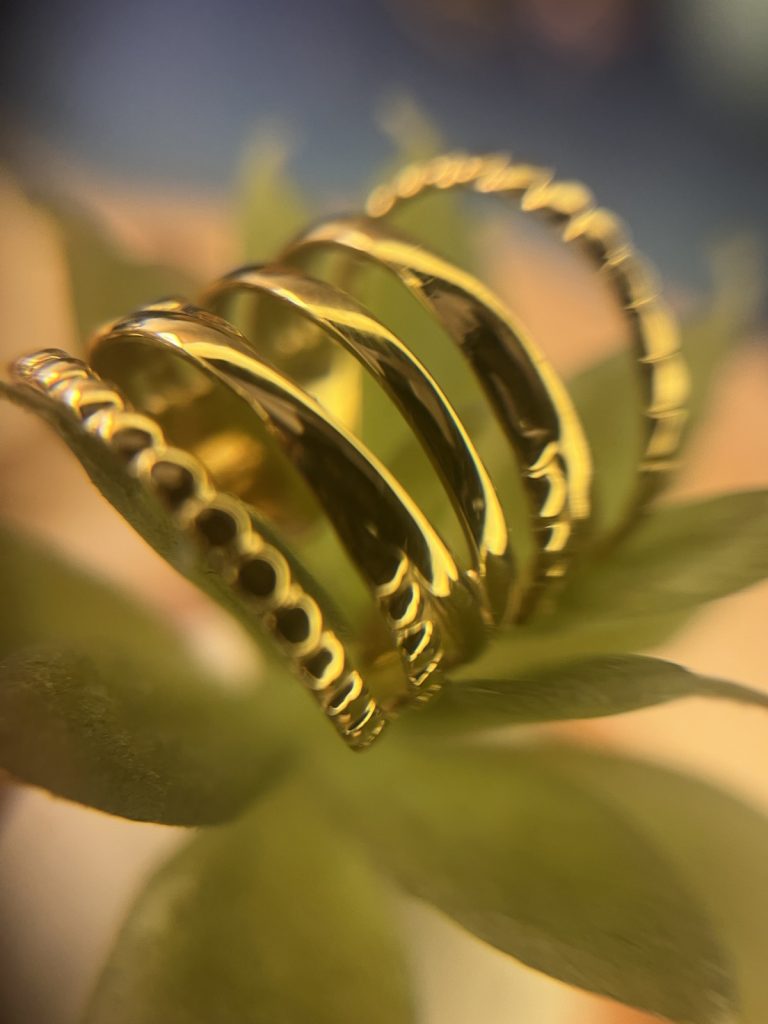 ✨ UShine.gr: Ατσάλινο Δαχτυλίδι Πολύσειρο Cuff σε Χρυσό Τόνο No 1322