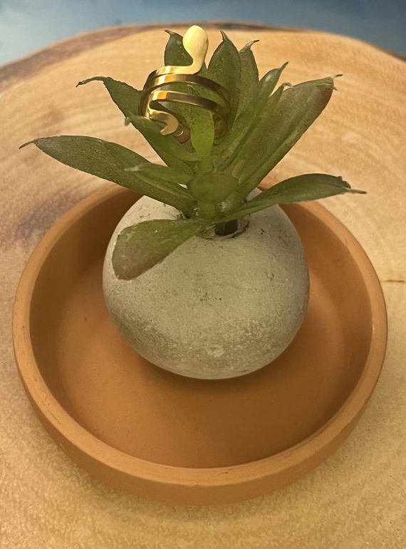 ✨ UShine.gr: Ατσάλινο Δαχτυλίδι Φίδι (χρυσό) No 1328