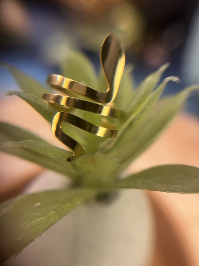 ✨ UShine.gr: Ατσάλινο Δαχτυλίδι Φίδι (χρυσό) No 1328