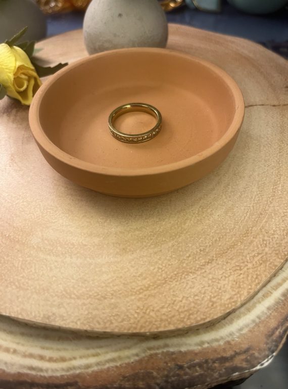 ✨ UShine.gr: Ατσάλινο Δαχτυλίδι Eternity με Baguette Κρυστάλλους (Χρυσό) No 1330