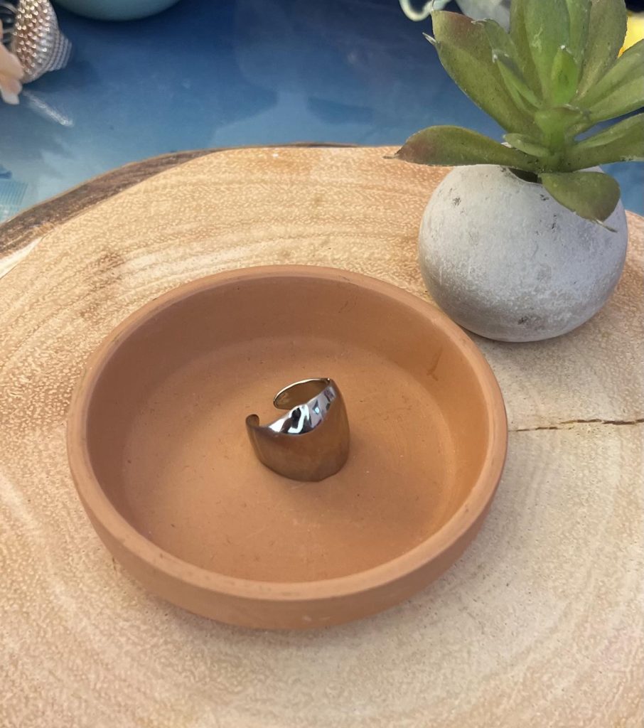 ✨ UShine.gr: Ατσάλινο statement δαχτυλίδι wide band (Ασημί) No 1338