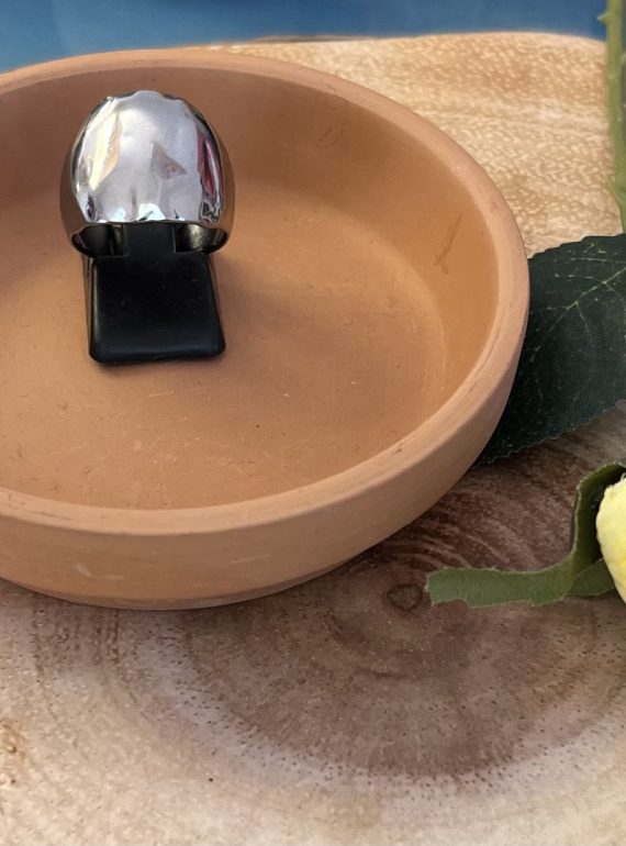 ✨ UShine.gr: Ατσάλινο statement δαχτυλίδι wide band (Ασημί) No 1338