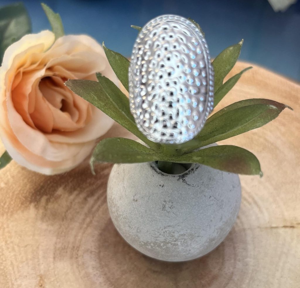 ✨ UShine.gr: Ατσάλινο statement δαχτυλίδι οβάλ με ανάγλυφη υφή (Ασημί) No 1339