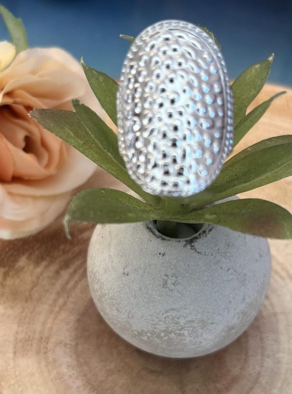 ✨ UShine.gr: Ατσάλινο statement δαχτυλίδι οβάλ με ανάγλυφη υφή (Ασημί) No 1339