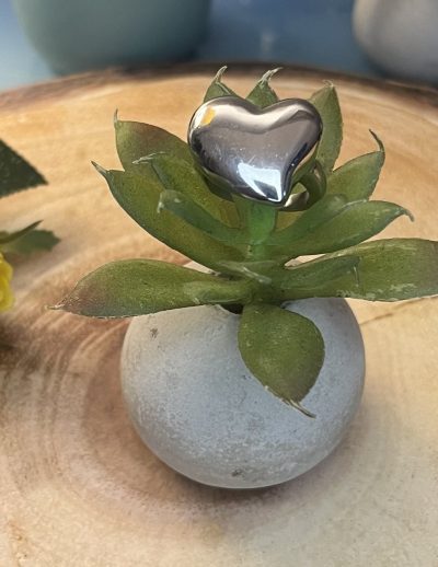 ✨ UShine.gr: Ατσάλινο statement δαχτυλίδι καρδιά με γυαλιστερό φινίρισμα No 1352