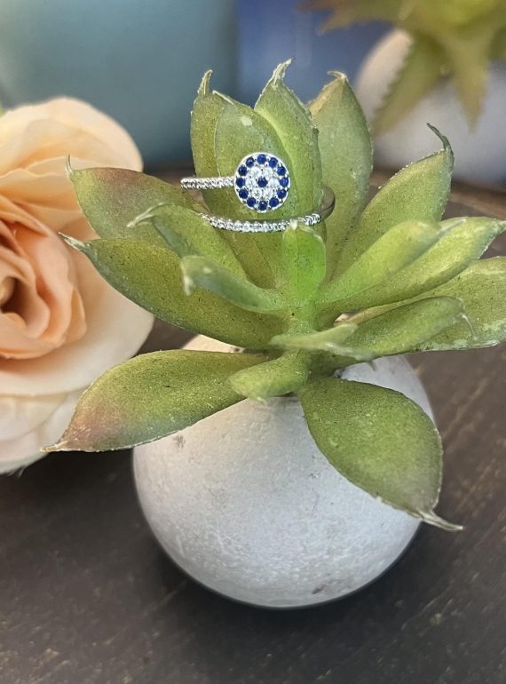 ✨ UShine.gr: Ατσάλινο statement δαχτυλίδι “μάτι” (ασημί) No 1354