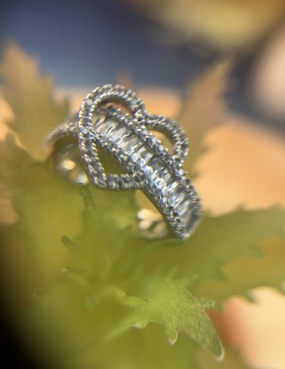 ✨ UShine.gr: Ατσάλινο statement δαχτυλίδι Infinity με baguette κρυστάλλους No 1357