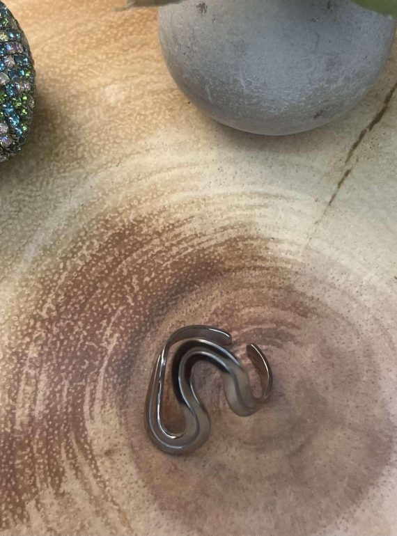 ✨ UShine.gr: Ατσάλινο statement δαχτυλίδι Infinity minimal (ασημί) No 1366