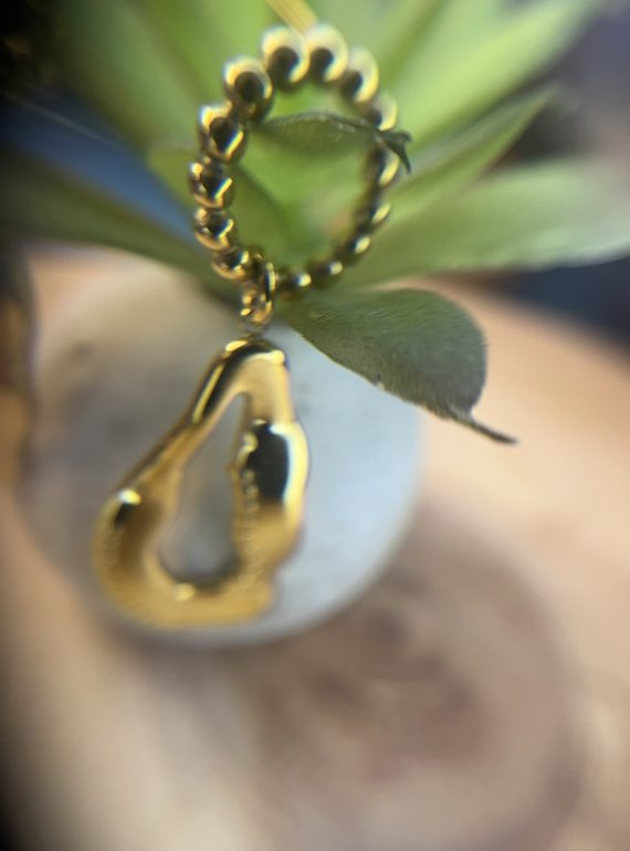 ✨ UShine.gr: Ατσάλινα σκουλαρίκια statement με χρυσό οργανικό μοτίφ No 1413