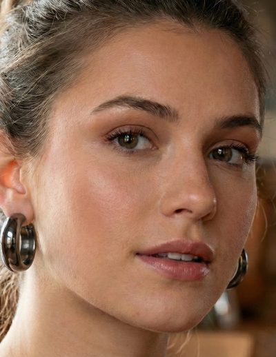 ✨ UShine.gr: Ατσάλινα σκουλαρίκια chunky κρίκοι σε black steel τόνο No 1416