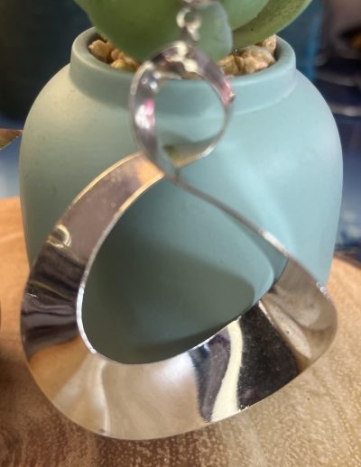 ✨ UShine.gr: Ατσάλινα σκουλαρίκια με αφηρημένο κυματιστό σχέδιο No 1442