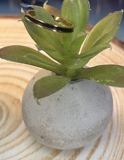 ✨ UShine.gr: Ατσάλινο Οβάλ Δαχτυλίδι με Μαύρο Σμάλτο No 1454