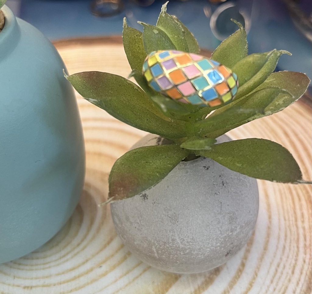 ✨ UShine.gr: Ατσάλινο δαχτυλίδι mosaic με πολύχρωμο σμάλτο No 1460