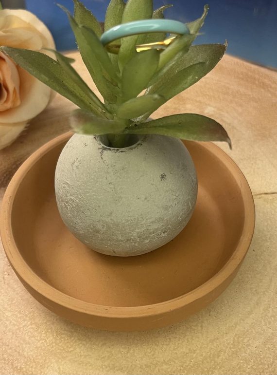 ✨ UShine.gr:Ατσάλινο Δαχτυλίδι Minimal με Τυρκουάζ Σμάλτο No 3006