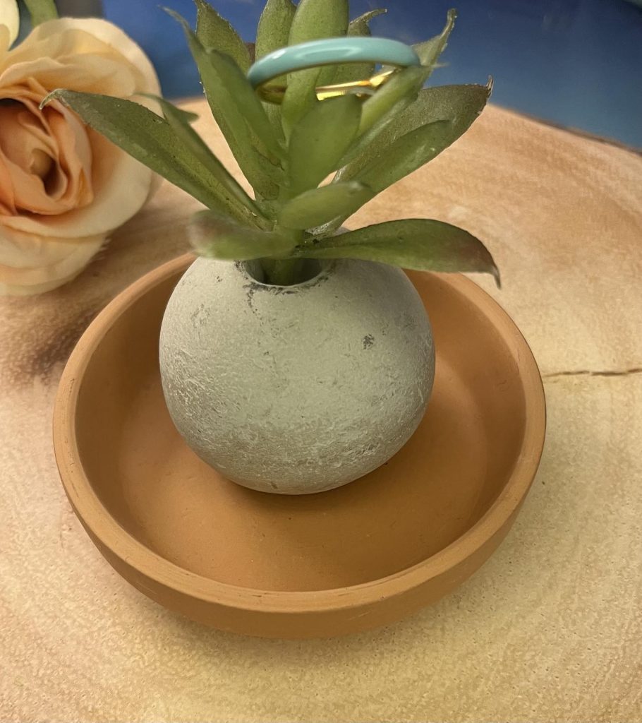 ✨ UShine.gr:Ατσάλινο Δαχτυλίδι Minimal με Τυρκουάζ Σμάλτο No 3006