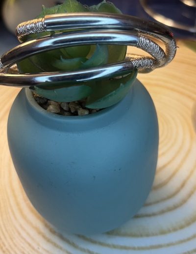 ✨ UShine.gr: Ατσάλινο βραχιόλι τριπλό σε ασημί & ροζ χρυσό τόνο No 1505