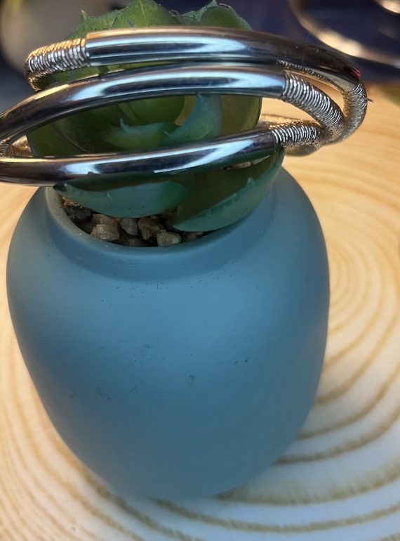 ✨ UShine.gr: Ατσάλινο βραχιόλι τριπλό σε ασημί & ροζ χρυσό τόνο No 1505