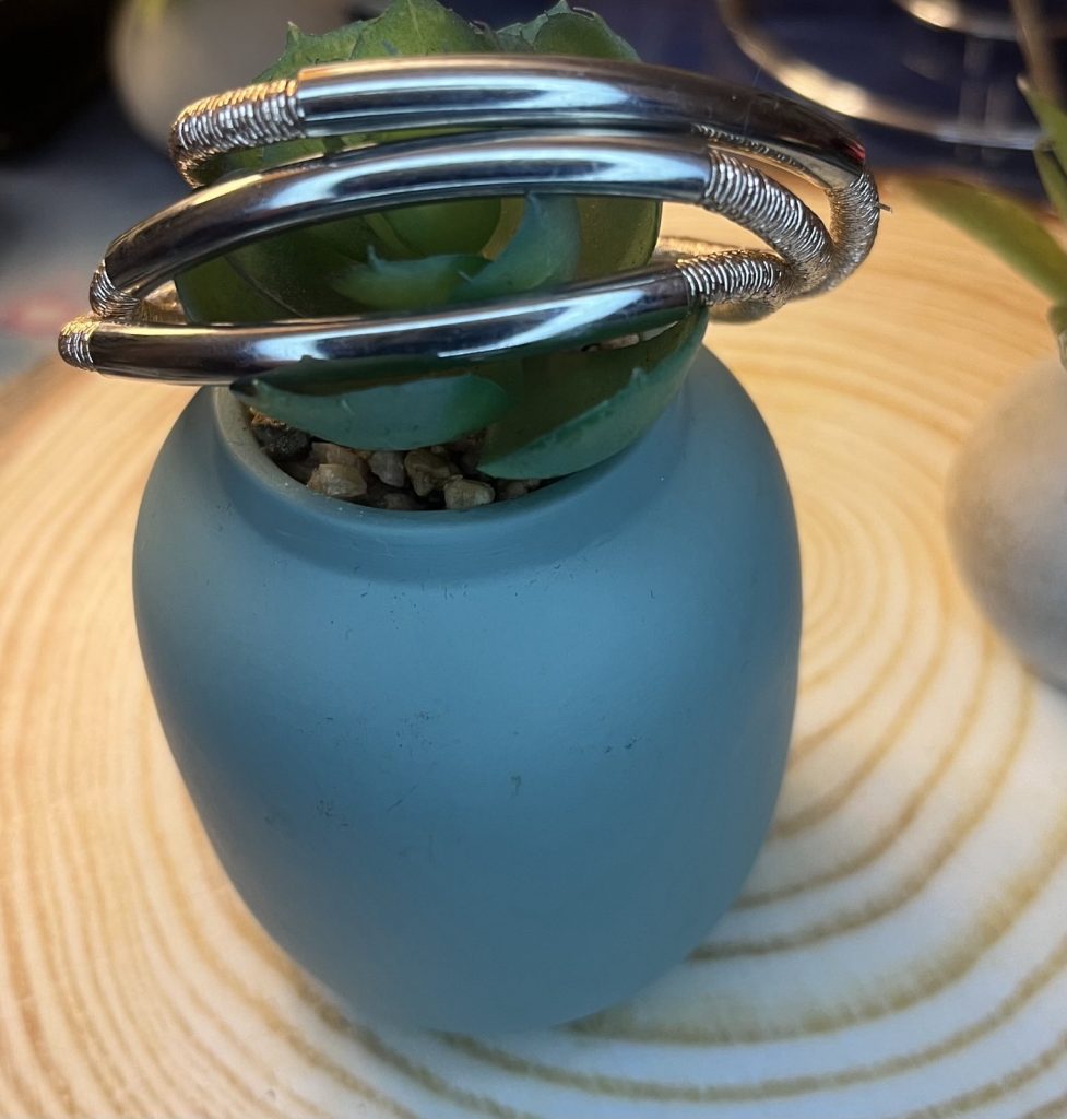 ✨ UShine.gr: Ατσάλινο βραχιόλι τριπλό σε ασημί & ροζ χρυσό τόνο No 1505