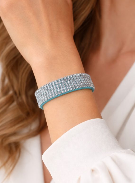 ✨ UShine.gr: Χειροποίητο Statement Βραχιόλι με Κρύσταλλα σε Τιρκουάζ Απόχρωση No 1512