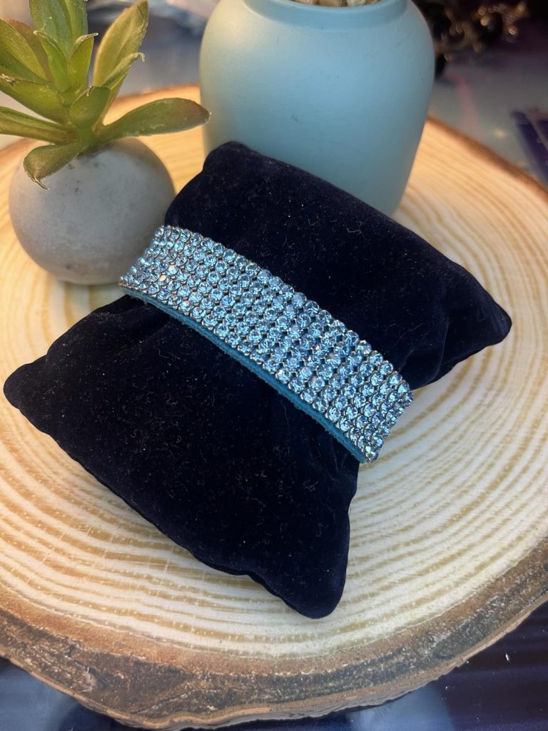 ✨ UShine.gr: Statement Βραχιόλι με Κρύσταλλα σε Τιρκουάζ Απόχρωση No 1512