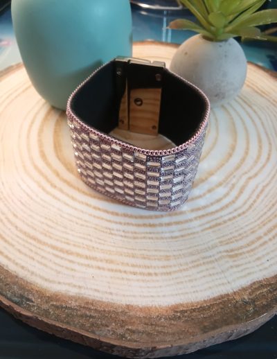 ✨ UShine.gr: Πολύσειρο Βραχιόλι με Αλυσίδες & Χάντρες σε Ροζ Απόχρωση No 1518