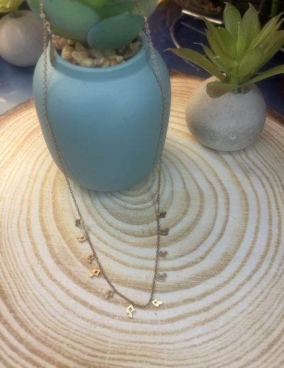 ✨ UShine.gr: Ατσάλινο κολιέ με μουσικές νότες σε χρυσό τόνο No 1484