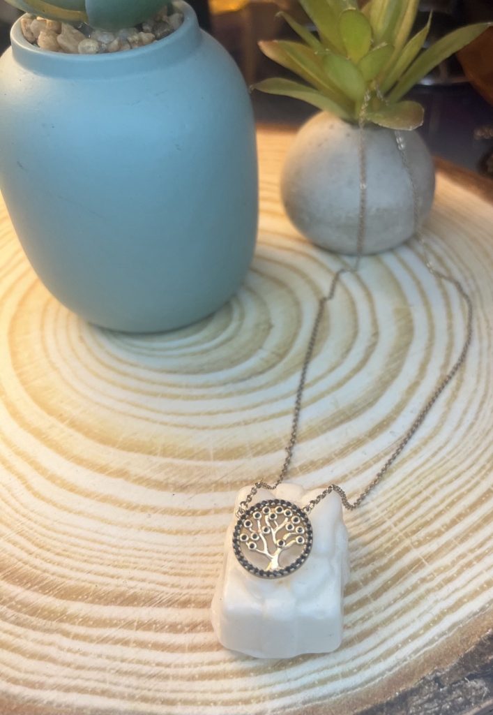 ✨ UShine.gr: Ατσάλινο κολιέ “Tree of Life” με μαύρες λεπτομέρειες No 1486