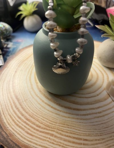 ✨ UShine.gr: Βραχιόλι με Πέρλες & Θαλασσινά Στοιχεία από Ανοξείδωτο Ατσάλι No 2001