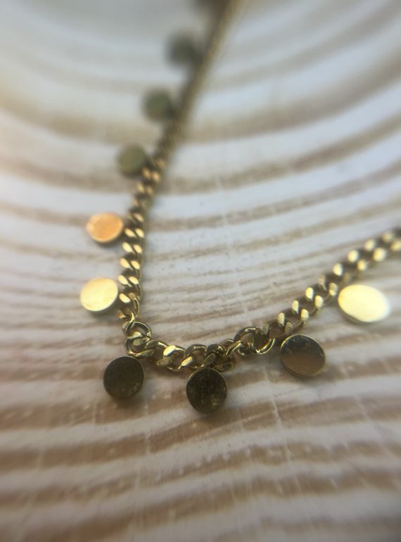 ✨ UShine.gr: Χρυσό Κολιέ Coins με Αλυσίδα Cuban No 2002