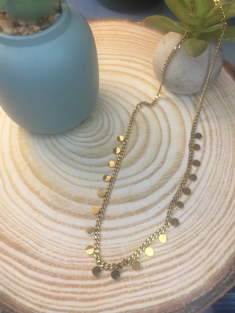 ✨ UShine.gr: Χρυσό Κολιέ Coins με Αλυσίδα Cuban No 2002