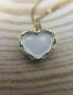 ✨ UShine.gr: Δίχρωμο Κολιέ Καρδιά με Λευκή Πέτρα No 2012