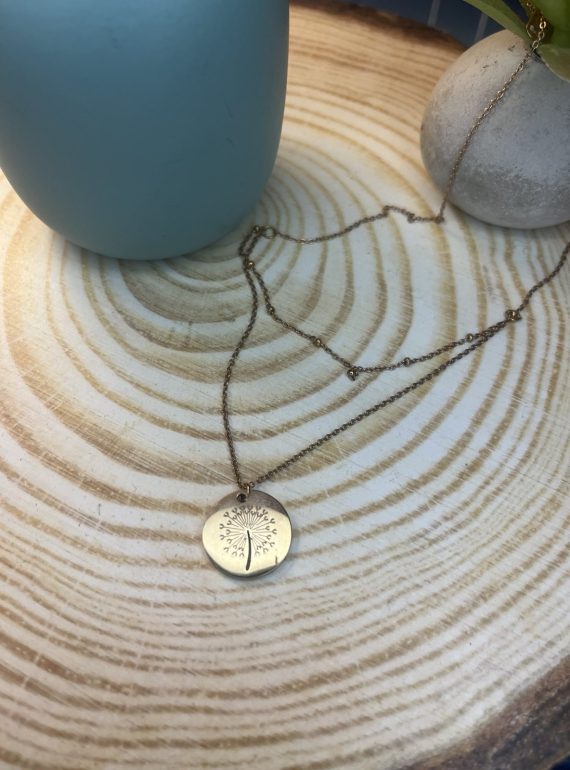 ✨ UShine.gr: Ατσάλινο Διπλό Κολιέ Dandelion No 2042