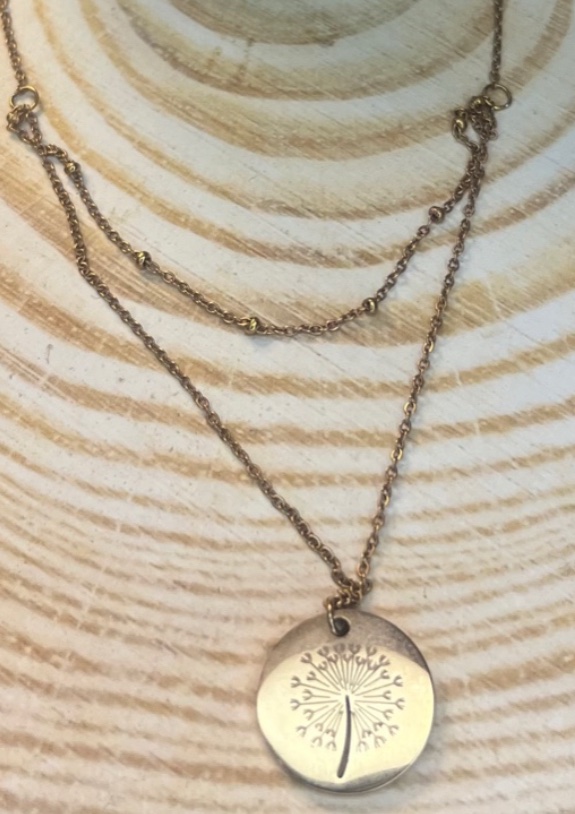 ✨ UShine.gr: Ατσάλινο Διπλό Κολιέ Dandelion No 2042