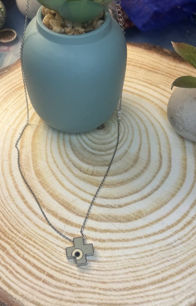 ✨ UShine.gr: Ατσάλινο Κολιέ Σταυρός με Minimal Σχέδιο No 2043