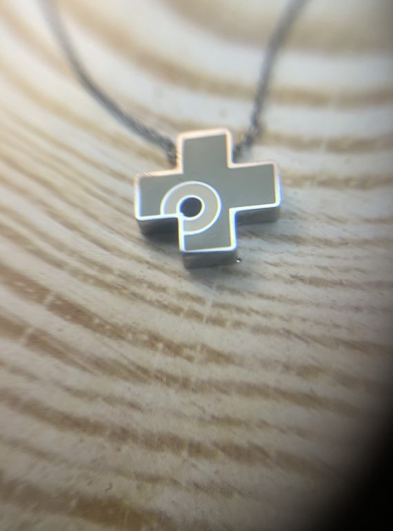 ✨ UShine.gr: Ατσάλινο Κολιέ Σταυρός με Minimal Σχέδιο No 2043