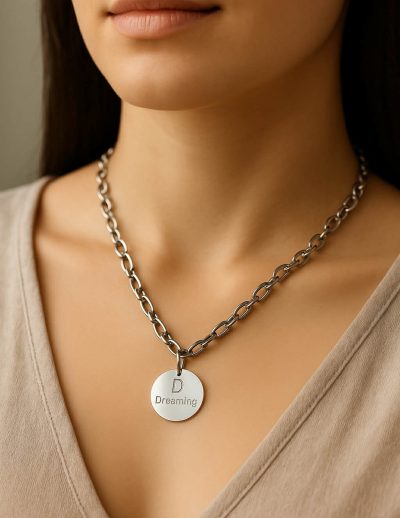 ✨ UShine.gr: Ατσάλινο Κολιέ Αλυσίδα “Dreaming” No 2048
