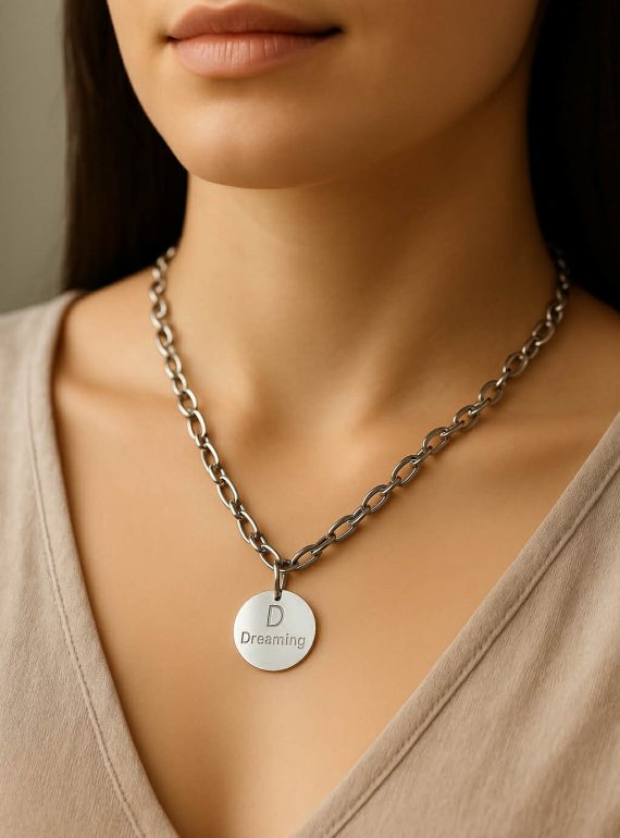 ✨ UShine.gr: Ατσάλινο Κολιέ Αλυσίδα “Dreaming” No 2048