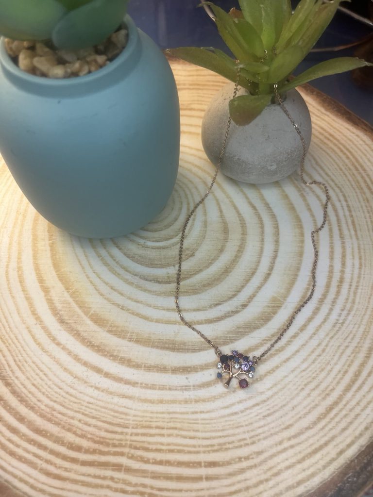 ✨ UShine.gr: Κολιέ Δέντρο της Ζωής με Πολύχρωμα Ζιργκόν No 6053