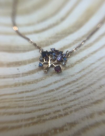 ✨ UShine.gr: Κολιέ Δέντρο της Ζωής με Πολύχρωμα Ζιργκόν No 6053