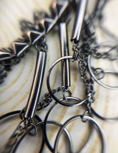 ✨ UShine.gr: Statement Κολιέ Μαύρο με Κύκλους & Γεωμετρικά Στοιχεία No 6055