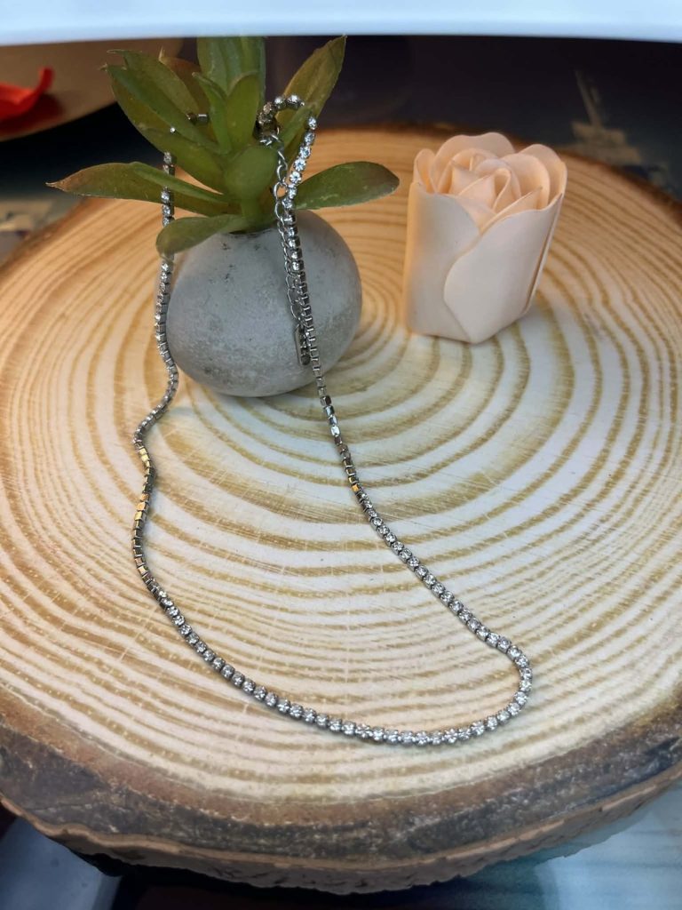 ✨ UShine.gr: Silver Herringbone Choker Κολιέ No 6059