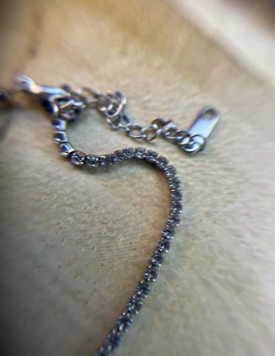 ✨ UShine.gr: Tennis Choker Κολιέ με Λευκές Πέτρες No 6058