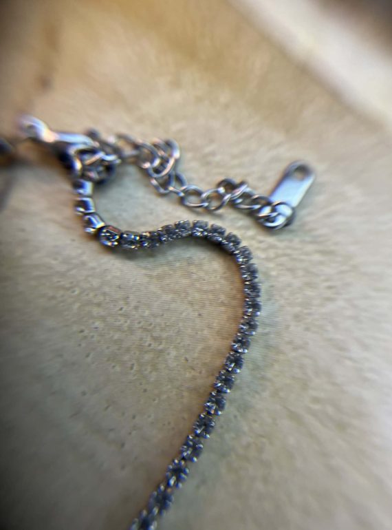 ✨ UShine.gr: Tennis Choker Κολιέ με Λευκές Πέτρες No 6058