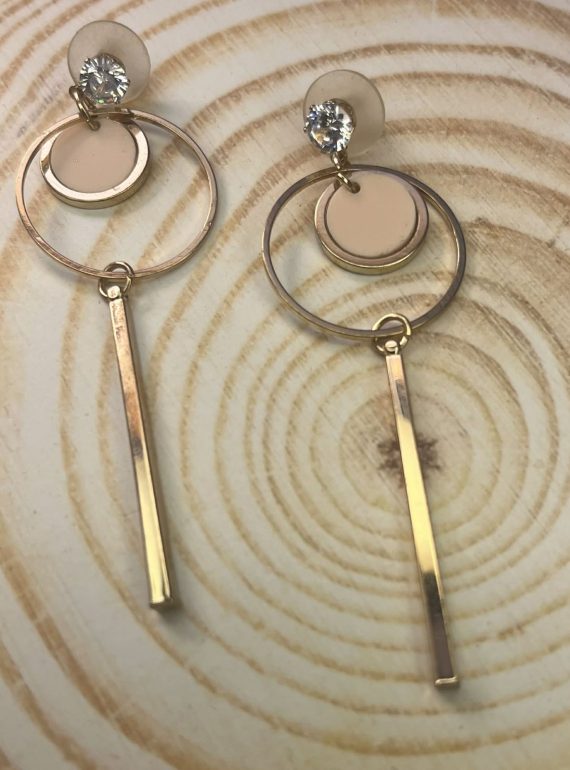 ✨ UShine.gr: Γεωμετρικά Statement Σκουλαρίκια σε Χρυσό Τόνο No 6008