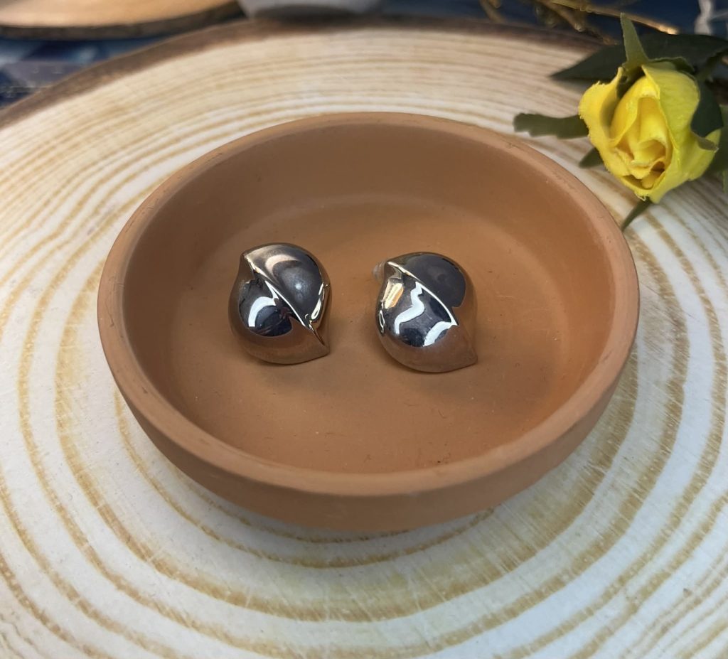 ✨ UShine.gr: Minimal Ατσάλινα Σκουλαρίκια Καρφωτά σε Silver No 6011