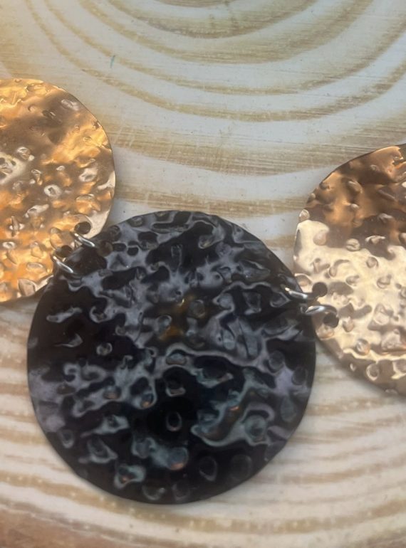 ✨ UShine.gr: Χειροποίητο Κολιέ Statement με Σφυρήλατους Δίσκους No 8002