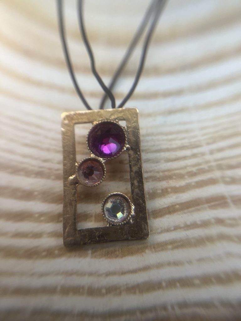 ✨ UShine.gr: Χειροποίητο Κολιέ Γεωμετρικό με Κρύσταλλα No 8003