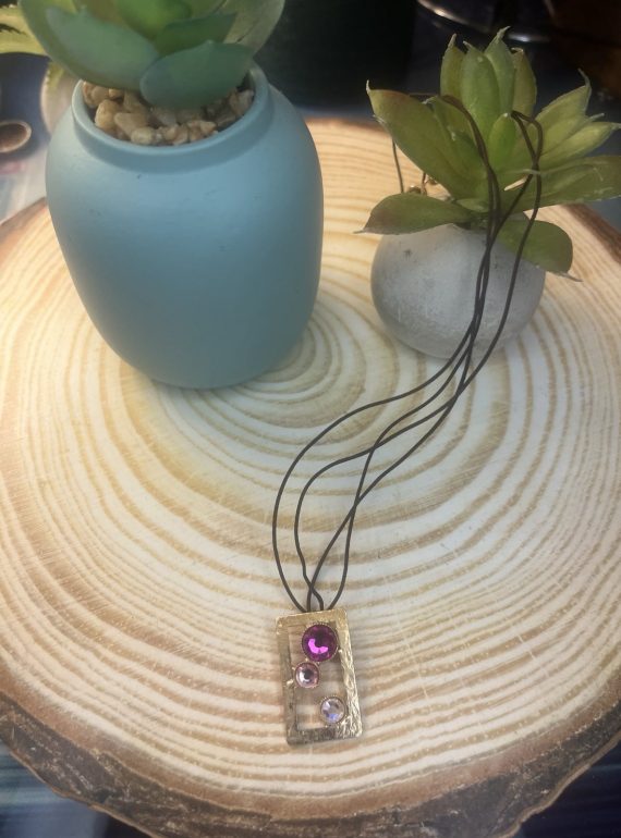 ✨ UShine.gr: Χειροποίητο Κολιέ Γεωμετρικό με Κρύσταλλα No 8003