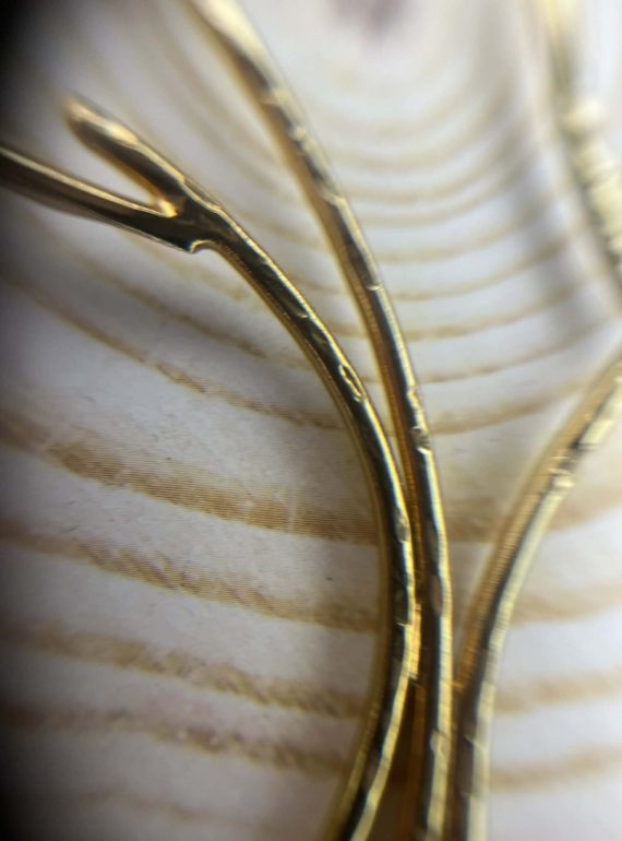 ✨ UShine.gr: Χειροποίητο Κολιέ Κλαδί σε Χρυσό Τόνο No 8005